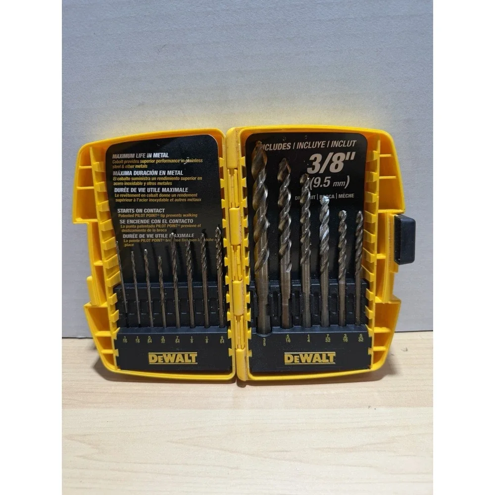 DeWalt Pilot Point 14 Tip Drill Bit Set - Complete
